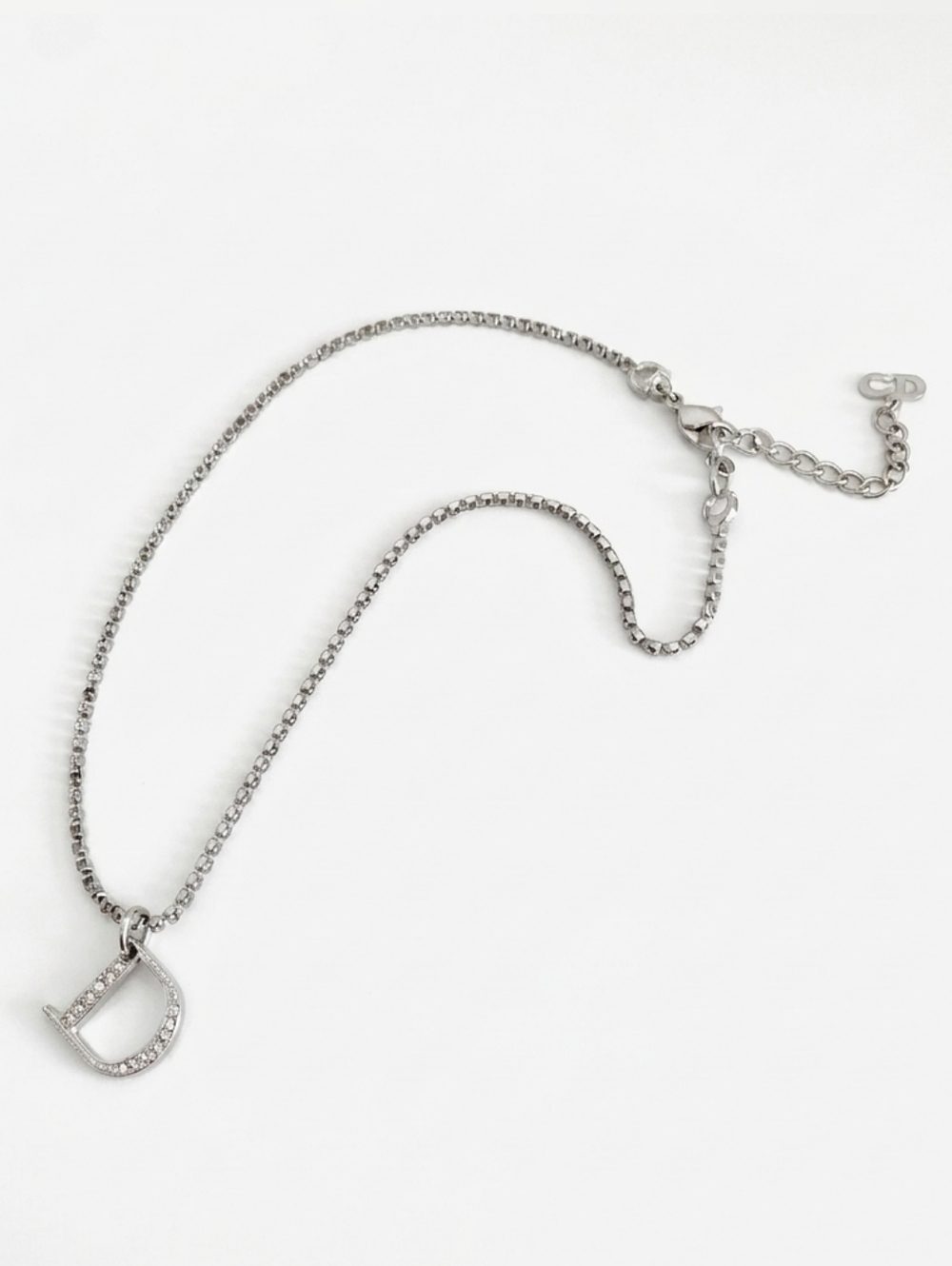 Dior Silver & Rhinestone 'Y2K' Era Necklace (EUC)